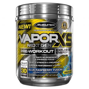 MuscleTech, VaporX5 Next Gen Pré-Treino - Fusão de Framboesa Azul - 30 porções