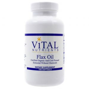 Vital Nutrients, Óleo de Linhaça - 100 Cápuslas em Gel