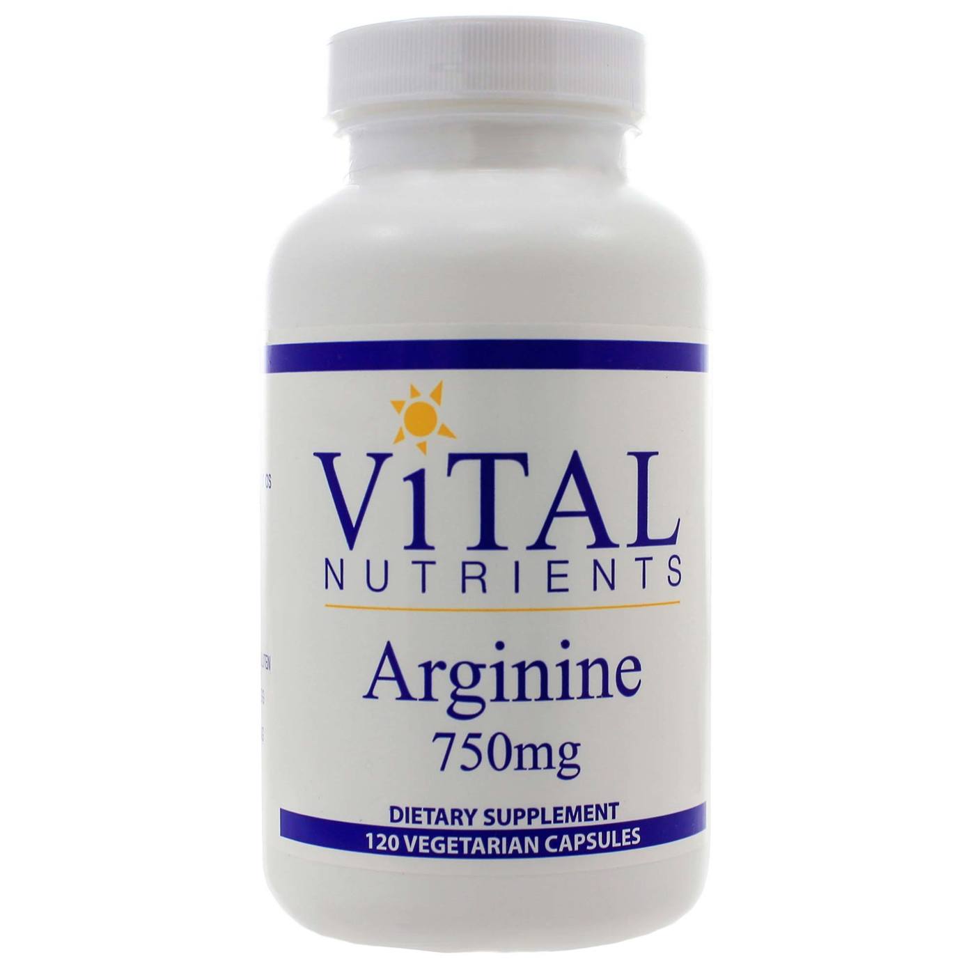 Vital Nutrients Arginine 750 mg - 120 Vegetarian Capsules