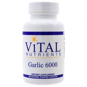 Vital Nutrients Garlic 6000 650 mg - 60 Enteric Coated Caplets
