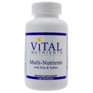 Vital Nutrients, Multi-Nutrients com Ferro e Iodo - 180 Cápsulas