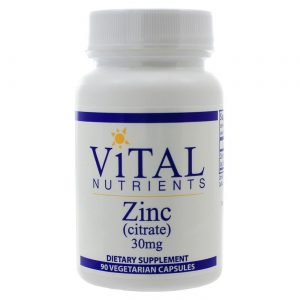 Vital Nutrients, Zinco (Citrato) 30mg - 90 Cápsulas
