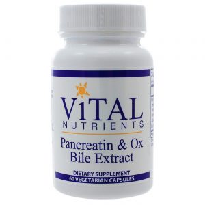 Vital Nutrients, Extrato de Pancreatina e Ox Bile - 60 Cápsulas vegetarianas