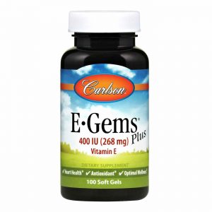 Carlson Labs, E-Gems® Plus 400 IU - 100 Cápsulas