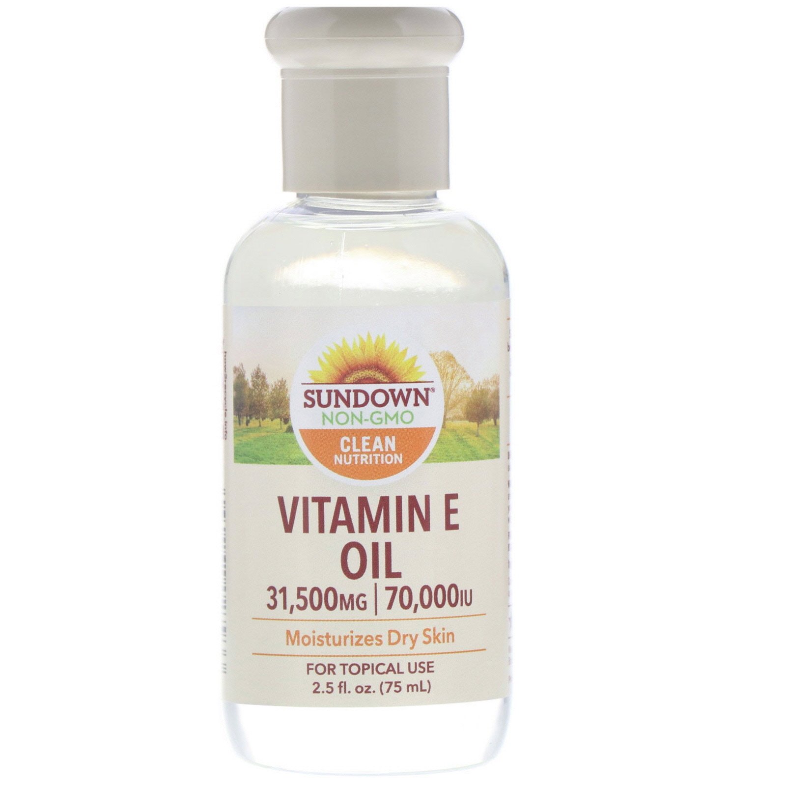 Sundown Naturals, Óleo com Vitamina E, 70.000 UI, 75 ml (2,5 fl oz)