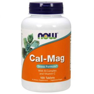 Now Foods, Cal-Mag Stress Formula - Complexo B e Vitamina C - 100 Comprimidos