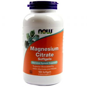 Now Foods, Citrato de Magnésio - 180 Cápsulas em Gel