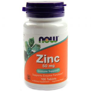 Now Foods, Zinco 50 mg - 100 Tabletes