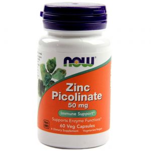 Zinco Policonato 50 mg Now Foods 60 Cápsulas Vegatarianas