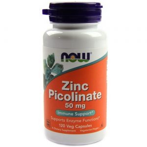 Zinco Policonato 50 mg Now Foods 120 Cápsulas Vegatarianas