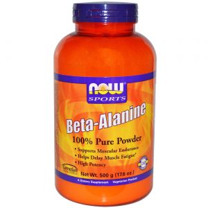 Beta-Alanina em Pó 100% Pura Now Foods 17.6 oz / 500 g