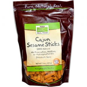 Now Foods, Palitinhos de Gergelim Cajun - 255 g