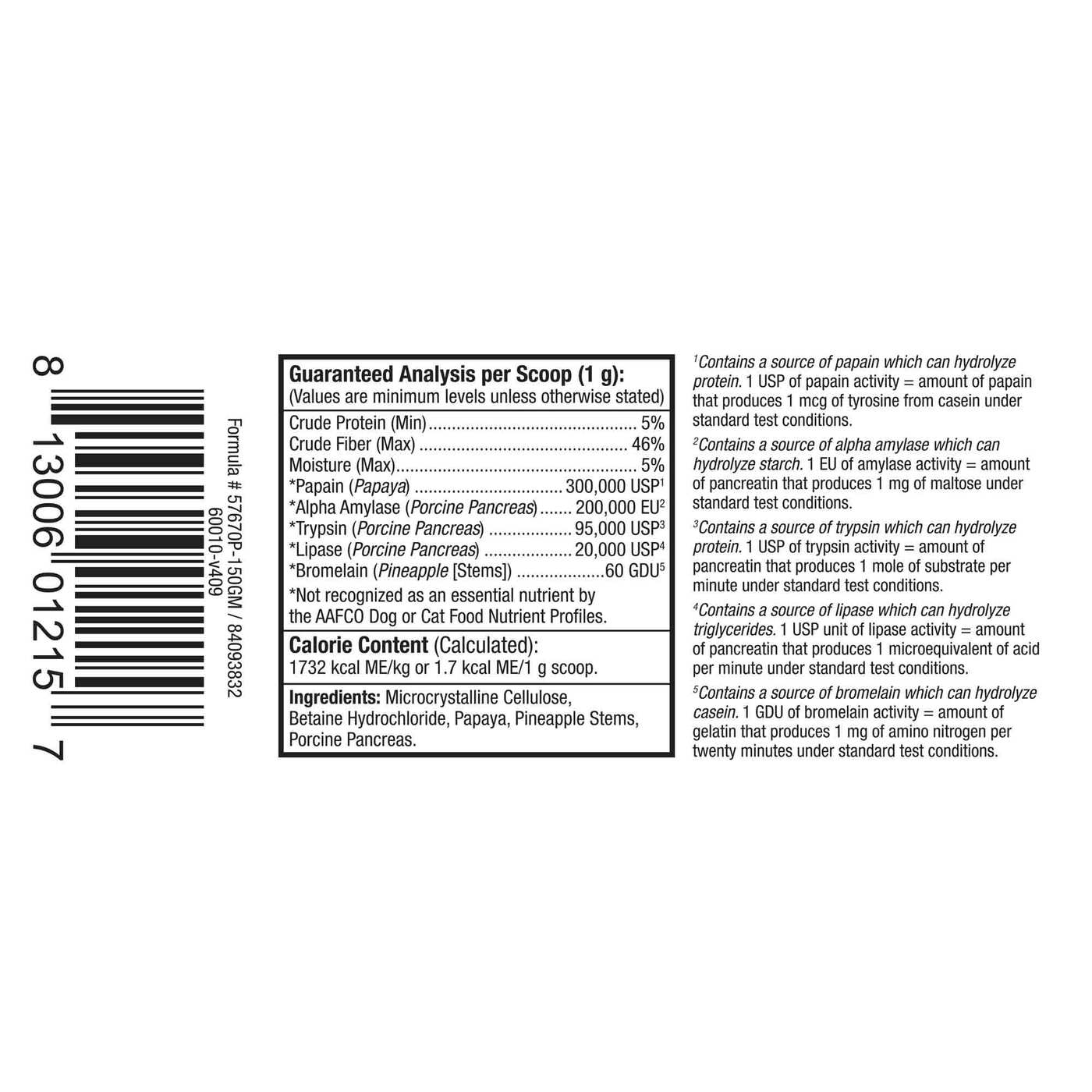 Dr. Mercola, Animais de estimação saudáveis - Enzimas digestivas 150 g - Imagem 2