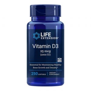 Life Extension, Vitamina D3 1000 IU - 250 Cápsulas