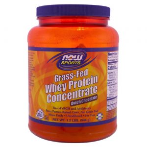 Now Foods Grass-Fed Whey Protein Concentrate - Dutch Chocolate - 1.2 lbs. (544 g)