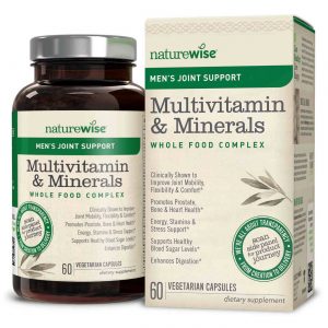 NatureWise, Complexo Multivitamínico e Mineral de Alimentos Integrais com suporte às articulações - Masculino - 60 Cápsulas