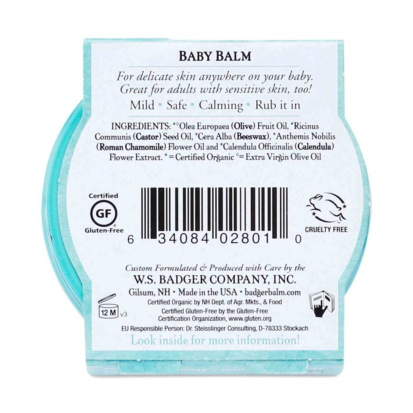 Badger Certified Organic Baby Balm Chamomile and Calendula 56 g - Imagem 3