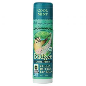 Badger. Bálsamo Labial de Manteiga de Cacau Orgânico, Menta Refrescante - 7 g