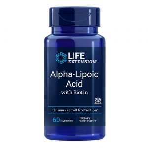 Life Extension, Ácido Alfa-Lipóico com Biotina - 60 Cápsulas