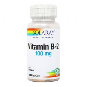 Solaray, Vitamina B2 100 mg - 100 Cápsulas