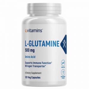 L-Glutamina 500 mg eVitamins 120 Cápsulas