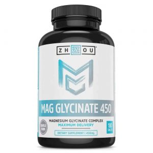 Zhou Nutrition, Glicinato de Magnésio - 180 Tabletes