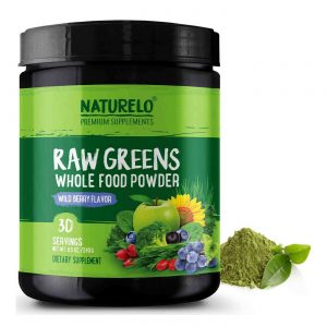 Naturelo, Verdes Crus em Pó - Sabor De Frutos Silvestres - 30 Porções