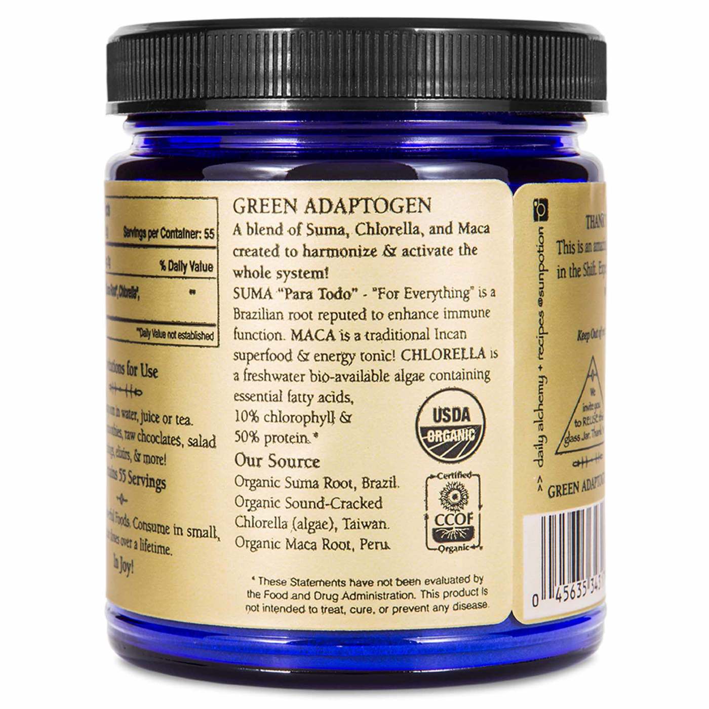 Sun Potion Green Adaptogen - 3.9 oz (111 g) - Imagem 3