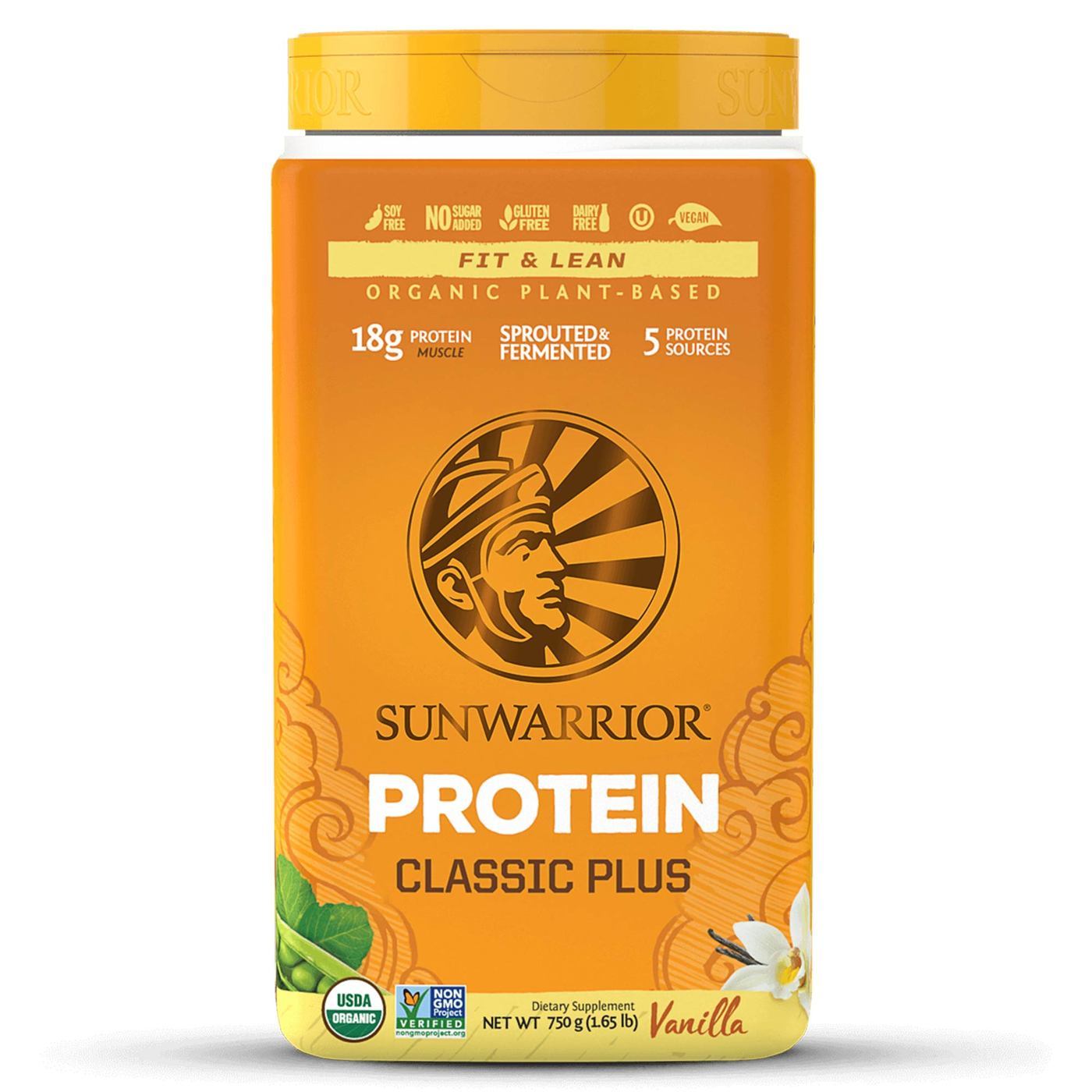 Sunwarrior Proteína Clássica Plus - Baunilha - 750 g (1.65 lb)