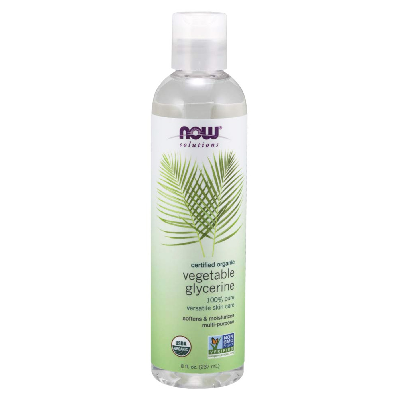 Now Foods, Glicerina Vegetal Orgânica - 8 fl oz (237mL)