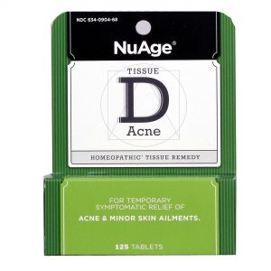 NuAge Homeopathic Remedies, D Acne Fórmula Para o Tecido - 125 Tabletes