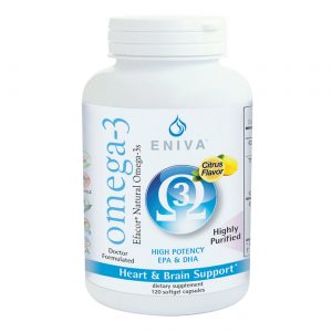 Eniva Omega 3 EPA DHA Efacor Natural Omega 3s Citrus - 120 Softgel Capsules