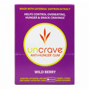 Uncrave - Goma Anti Fome Sabor Frutos Silvestres 7 Pacotes / 14 Peças