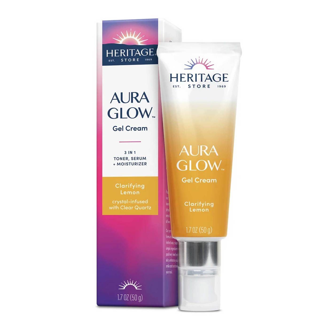 Heritage Store Aura Glow Gel Cream Carifying Lemon - 1.7 oz (50 g)