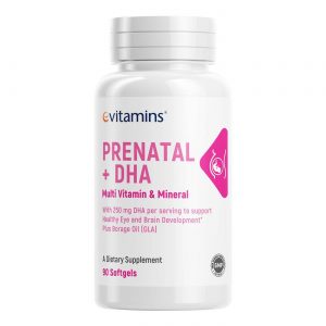 eVitamins, Multi Vitaminas e Minerais Prenatal com DHA - 90 Cápsulas em Gel