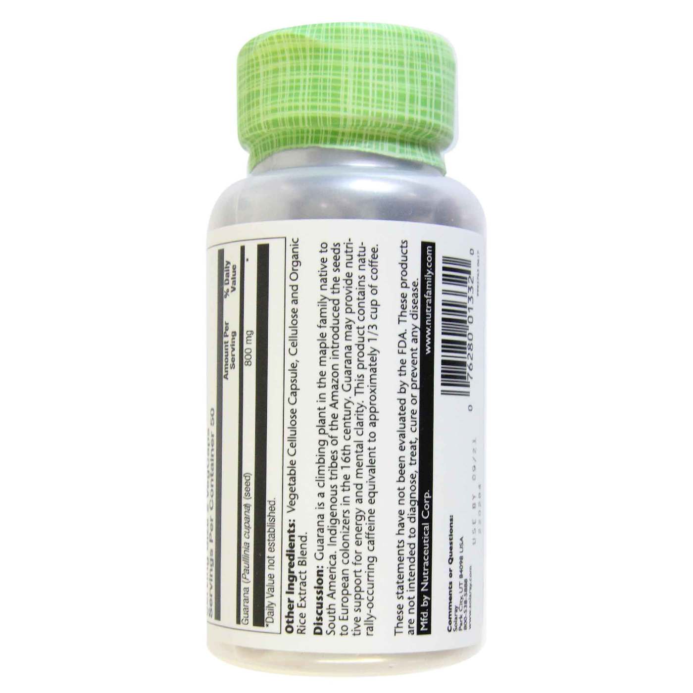 Solaray, Guaraná - 100 Cápsulas - Imagem 4