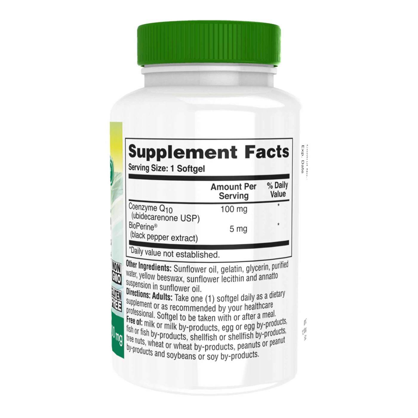 Health Thru Nutrition CoQ10 100mg with Bioperine - 120 Softgels - Imagem 3