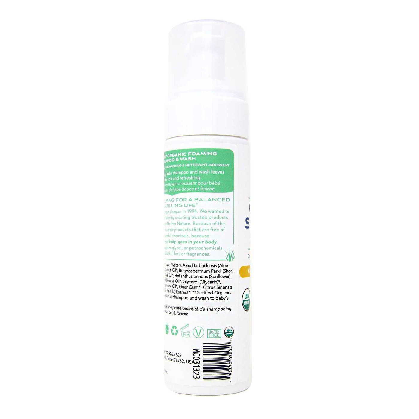 Lafe's Natural Body Care Organic Baby Kids Shampoo and Wash Vanilla Orange - 8 fl oz (237 ml) - Imagem 3