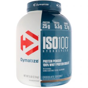 Dymatize Nutrition, ISO 100 Hidrolisado, 100% Isolado de Proteína Whey, Coco Chocolate, 2,3 kg (5 lb)
