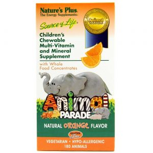 Nature's Plus, Animal Parade® - Multivitamínico e Mineral para Crianças -180 Comprimidos Mastigáveis