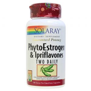 Solaray Fitoestrógeno e Ipriflavones Dois Diariamente 60 Cápsulas