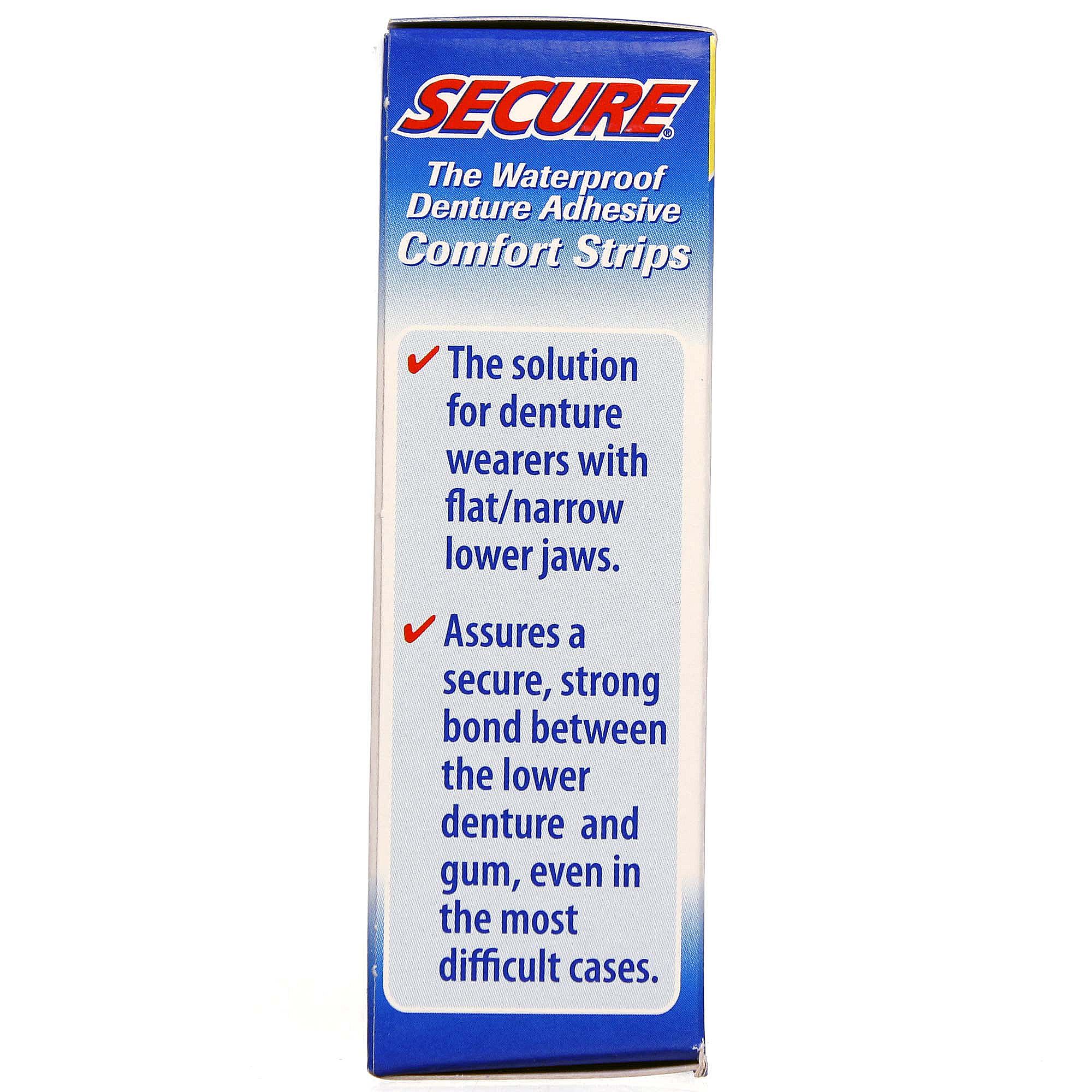 Secure® - Adesivos de dentadura a prova de água - 15 unidades (Tiras) - Imagem 4