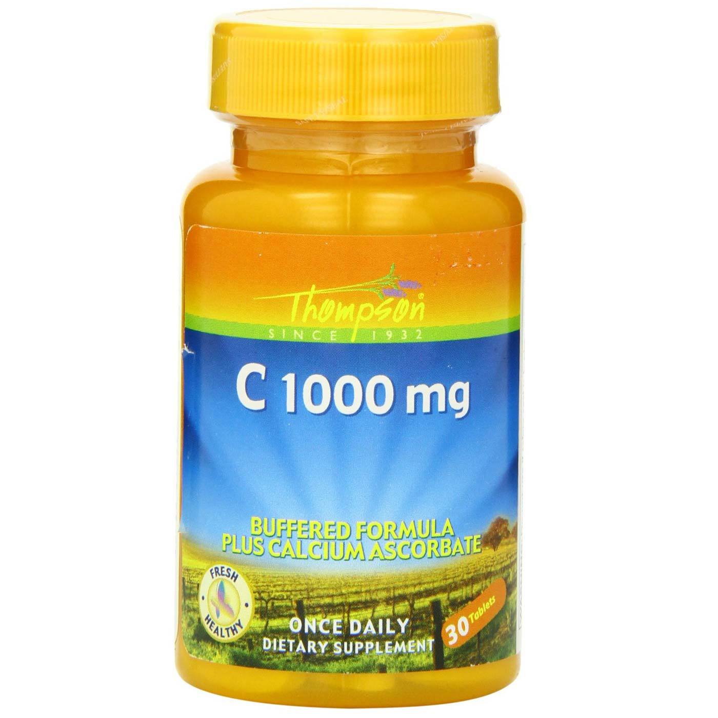 Thompson Vitamina C Tamponada (Buffered) 1000 mg - 30 Tabletes