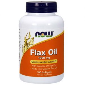 Now Foods, Óleo de Linhaça 1000 mg - 100 Cápsulas em Gel