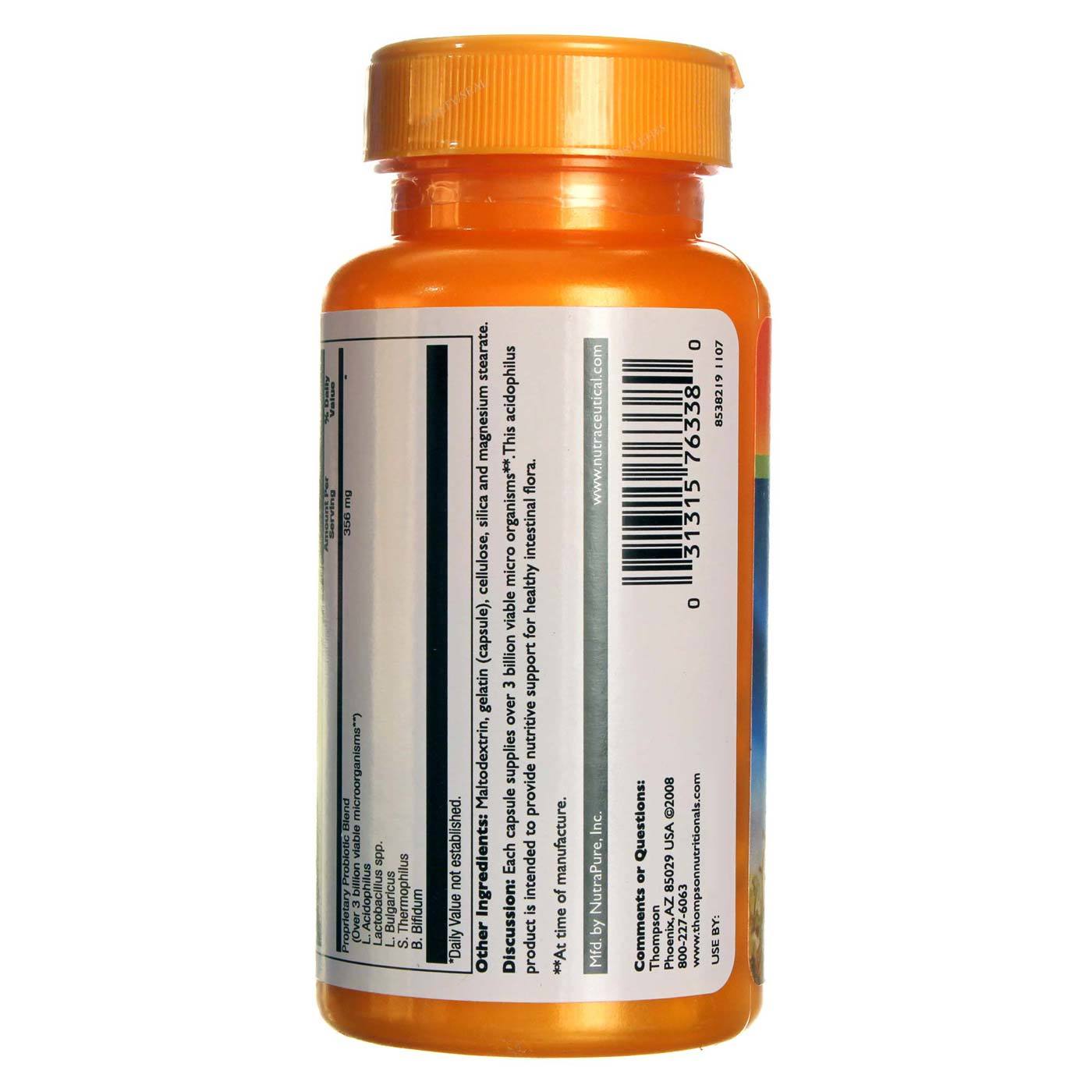 Thompson, 5 Cepas Acidophilus - 60 Cápsulas Vegetarianas - Imagem 3