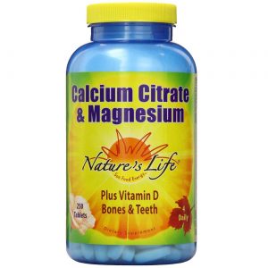 Nature's Life, Citrato de Cálcio e Magnésio - 250 Comprimidos