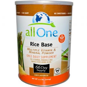 All One, Multivitamínico à Base de Arroz, Sem Sabor - 1 Kg (66 Dias de Suprimento)