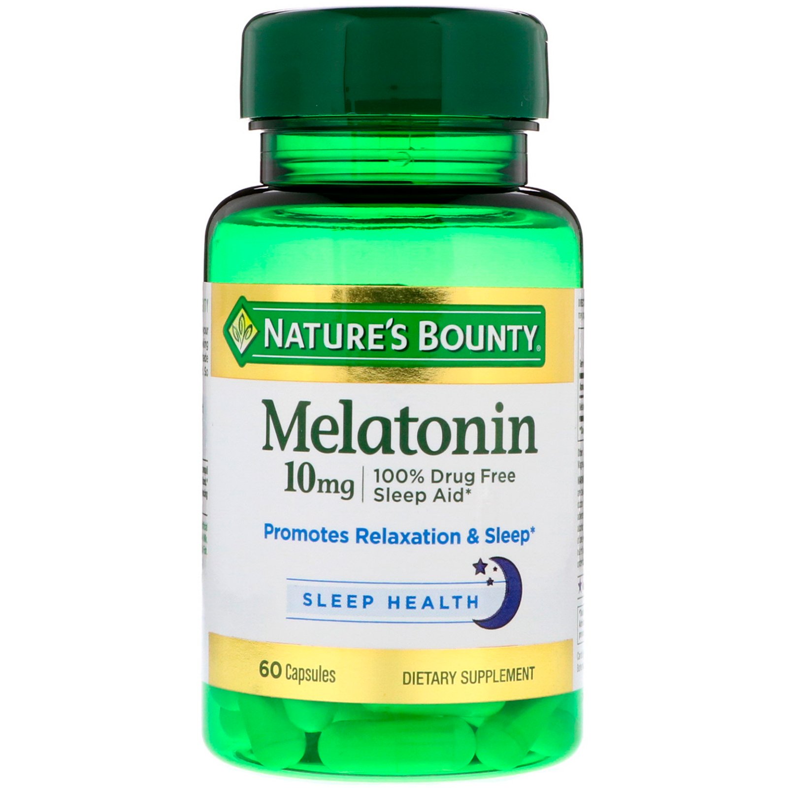 Nature's Bounty, Melatonina, 10 mg, 60 Cápsulas