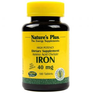 Nature's Plus, Ferro 40 mg - 180 Tabletes