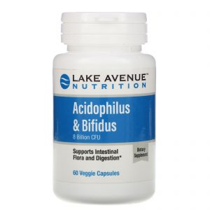 Lake Avenue Nutrition, Acidophilus & Bifidus, Probiotic Blend, 8 Billion CFU, 60 Veggie Capsules